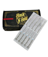 Black n' Gold Legacy - TIGHT Round Liner Long Taper Tattoo Needles (10/0.30)