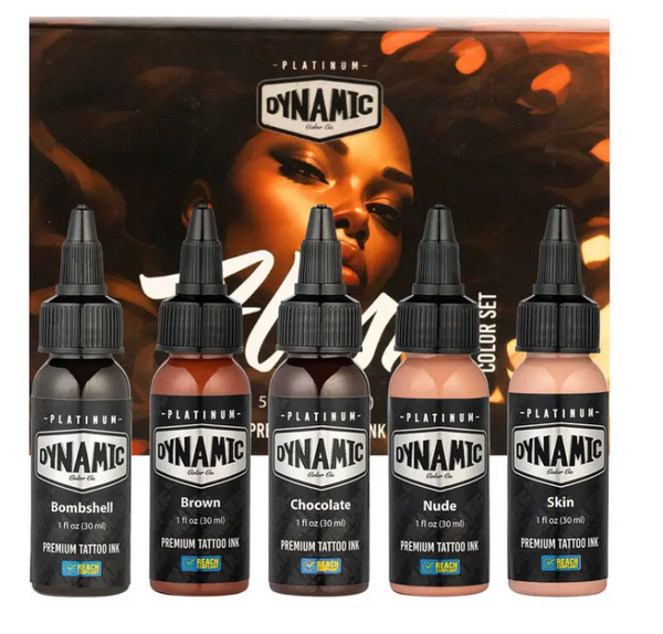 Dynamic tattoo ink flesh color set