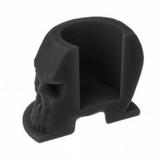 Skull -shaped silicone color cap - black - 100 pack
