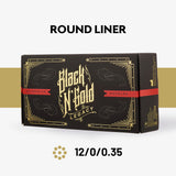 Black N 'Gold Legacy - Round Liner Long Tapper Tattoo Needles (12/0.35)