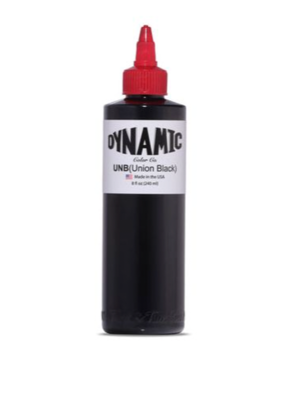 Dynamic - Union Black Tattoo Ink - 1 oder 8 oz. Bottle (Reach compliant)