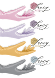 Fancy glove - nitrile - rose, gold, silver, violet