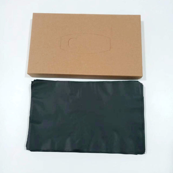 PLA "Organic Plastic" - Box with 200 protective covers for bottles / spray bottles / power supply - 150mm x 250mm - BLACK