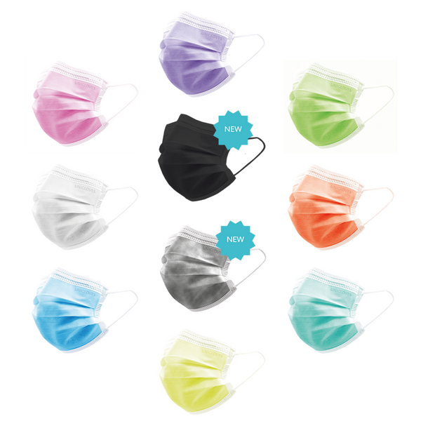 50 x face mask - different colors - PROFIL PLUS - mask - surgical face mask -