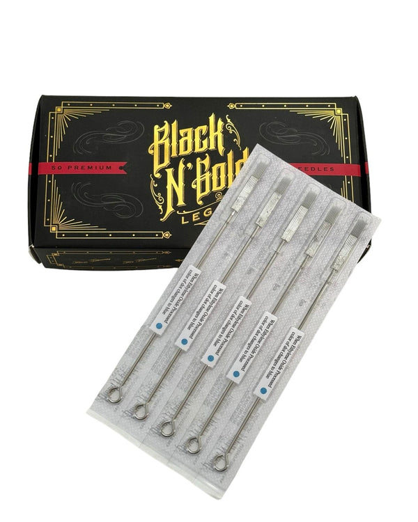 Black n' Gold Legacy - Curved Magnum Tattoo Needles (12/0.35) - Super Sale