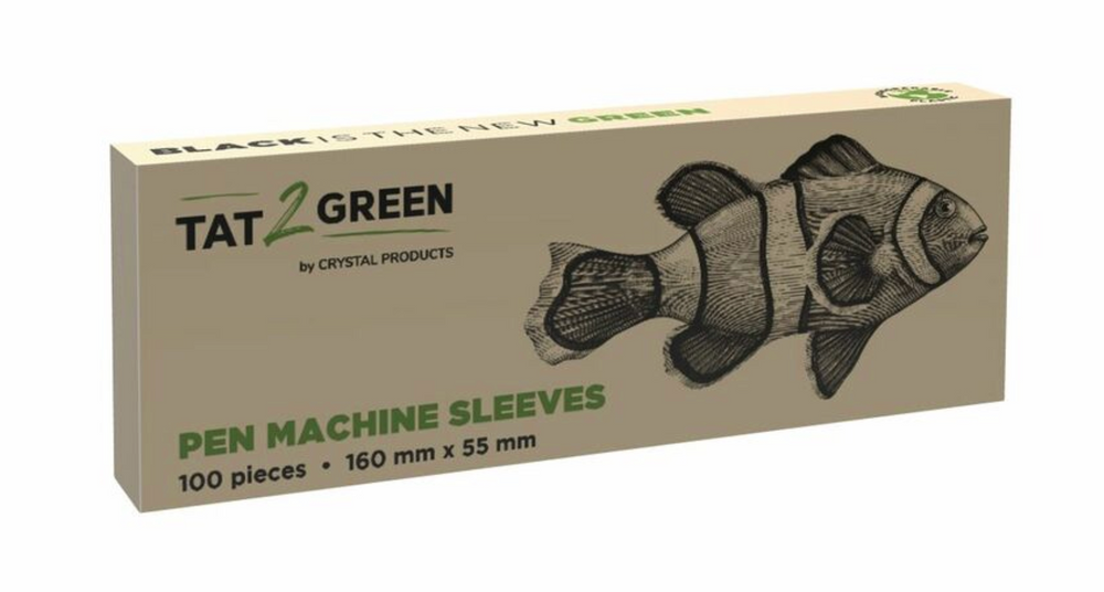 "Organic plastic" - protective covers for pen machines - black - 160 mm - 55 mm - box of 100