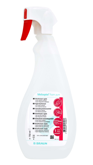 B. Braun Meliseptol® Foam pure - disinfectant foam - 750ml bottle incl. spray head