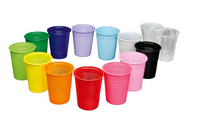 Plastic cup - 180ml - mouthwear - different colors