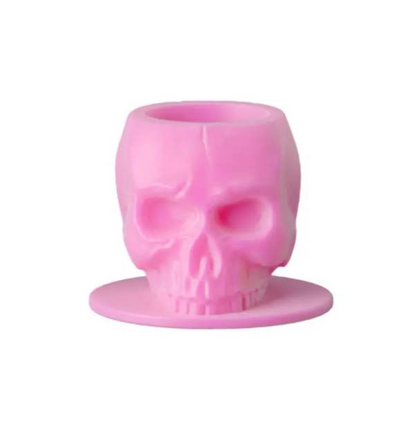 Skull silikone ink cup pink