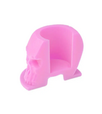 Schädel-förmige Silikon Farbkappen - Rosa - 100er Pack
