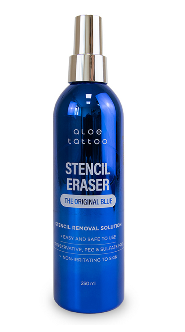 The original blue stencil eraser