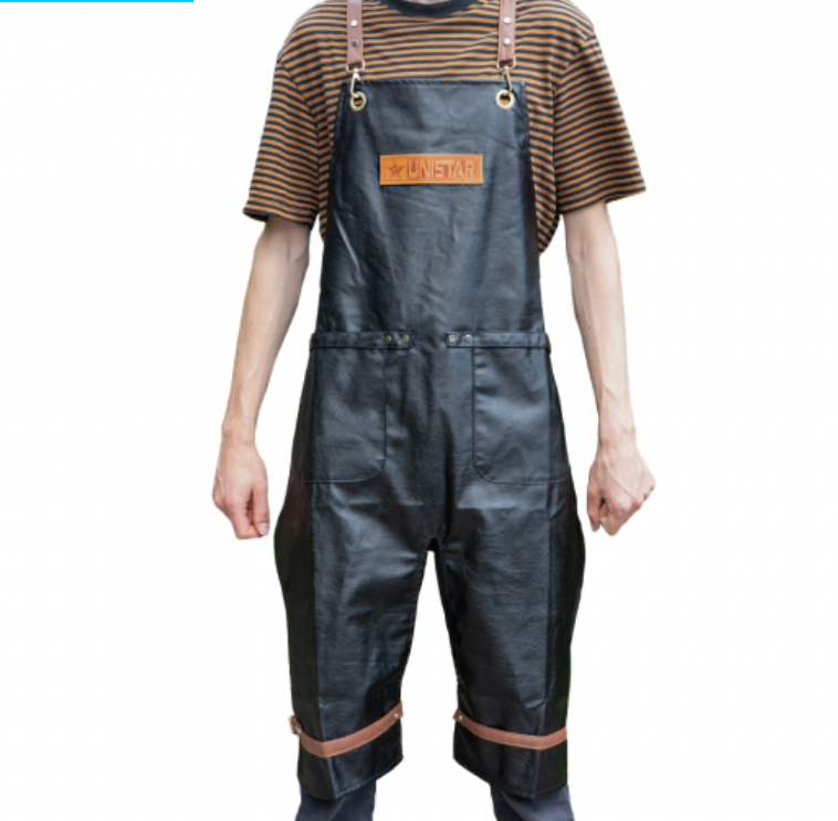 UNISTAR Protective Leather Apron Black