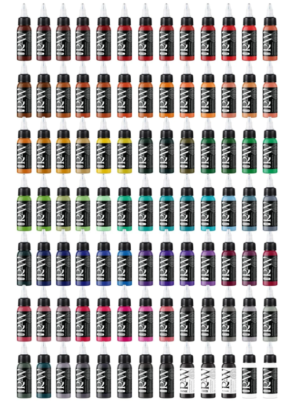 raw ink colour palette