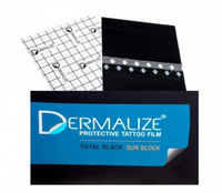 Dermalize Pro - Folienverband - Total Black Sun Block - Fertig Zugeschnittene Blätter