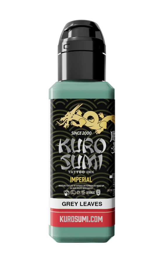 Kuro sumi ink grey leaves