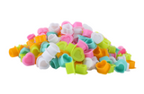 Heart Shaped Silicone Color Caps - Pink - Pack of 100
