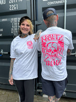 Krautz Ironz - T-Shirt Weiß + Neon Pink
