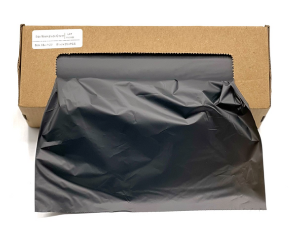 PLA "Organic Plastic" - 200 workplace cushions / armrest covers - 33cm x 45cm - BLACK