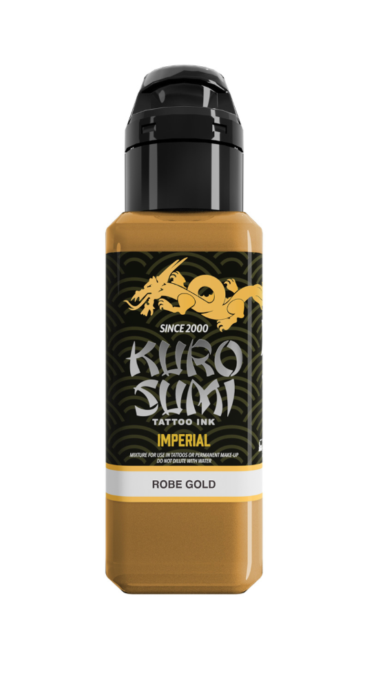 kuro sumi ink robe gold