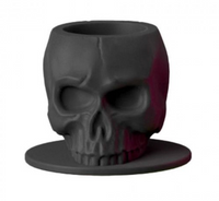 Skull -shaped silicone color cap - black - 100 pack