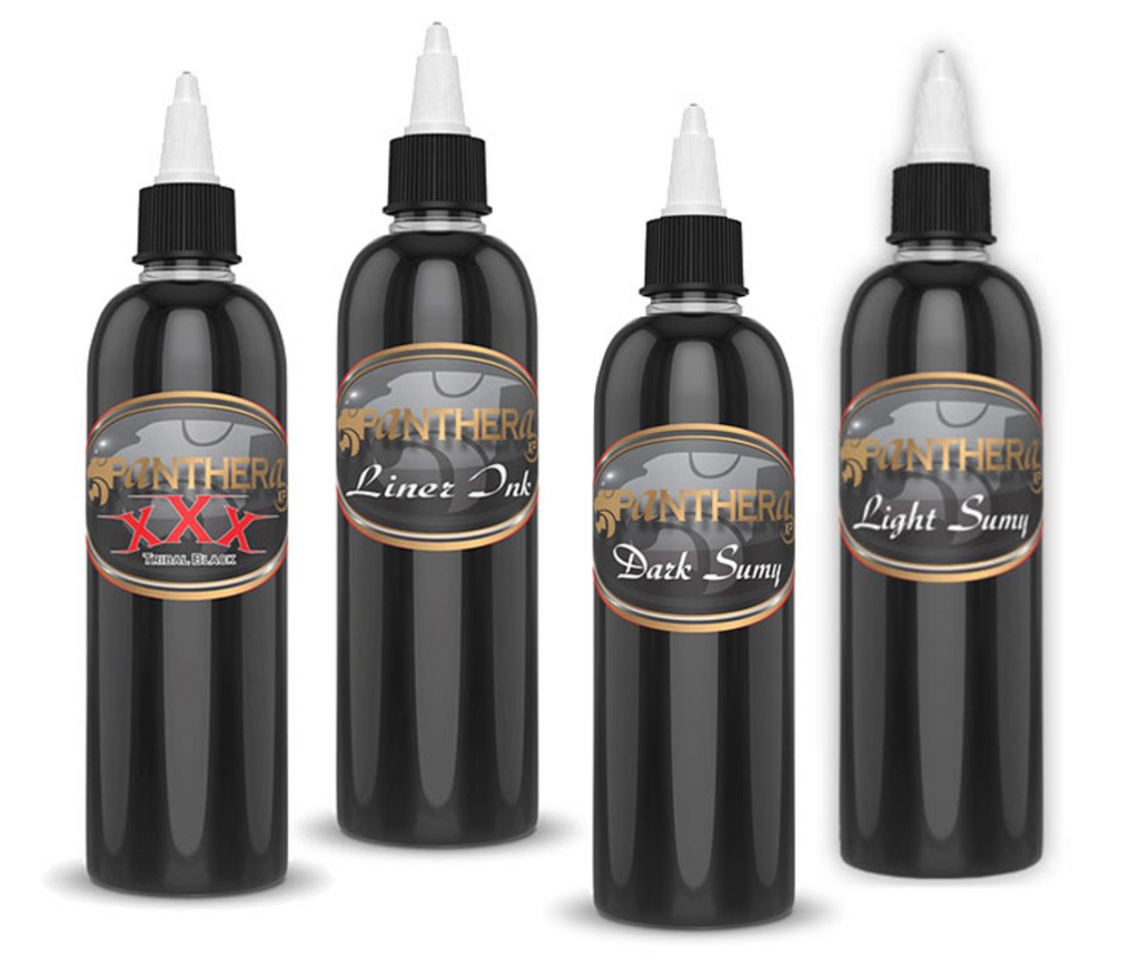 Panthera Ink - Essential Black Set 4 x 30ml & 4 x 150ml