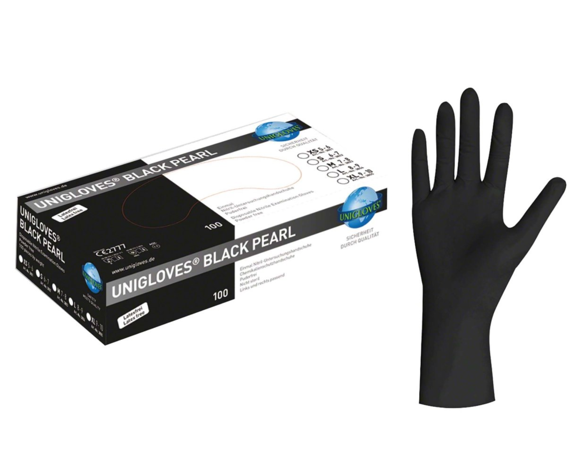 latexfreie handschuhe schwarz Nitril Black Pearl - Handschuhe Nitril