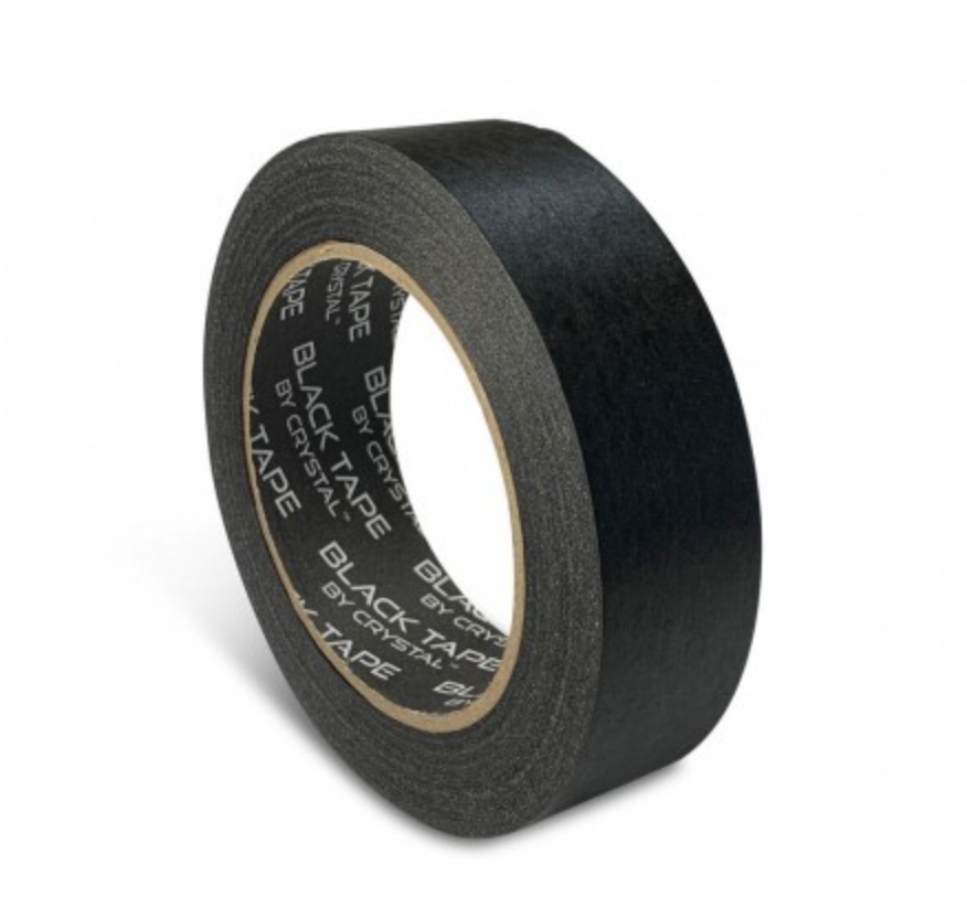Crystal - Microporeuze adhesive tape / tape - 30mm x 50m / masking tape black
