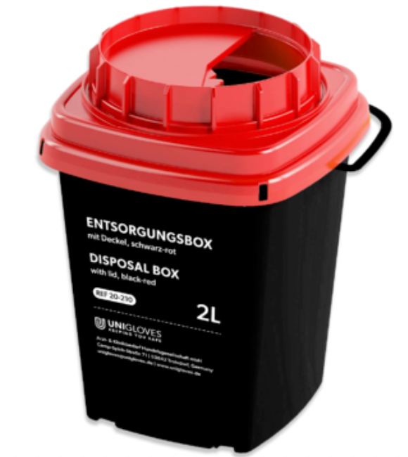 Needle disposal container 2.0L - Black -