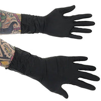 300er Handschuhe Latex - 300mm LANG - Schwarz