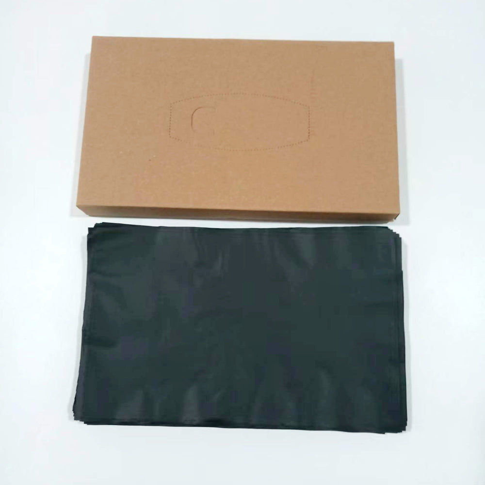 PLA "Organic Plastic" - Box with 200 protective covers for bottles / spray bottles / power supply - 150mm x 250mm - BLACK