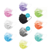 50 x Mundschutz - verschiedene Farben - PROFIL PLUS - Maske - OP-Mundschutz –